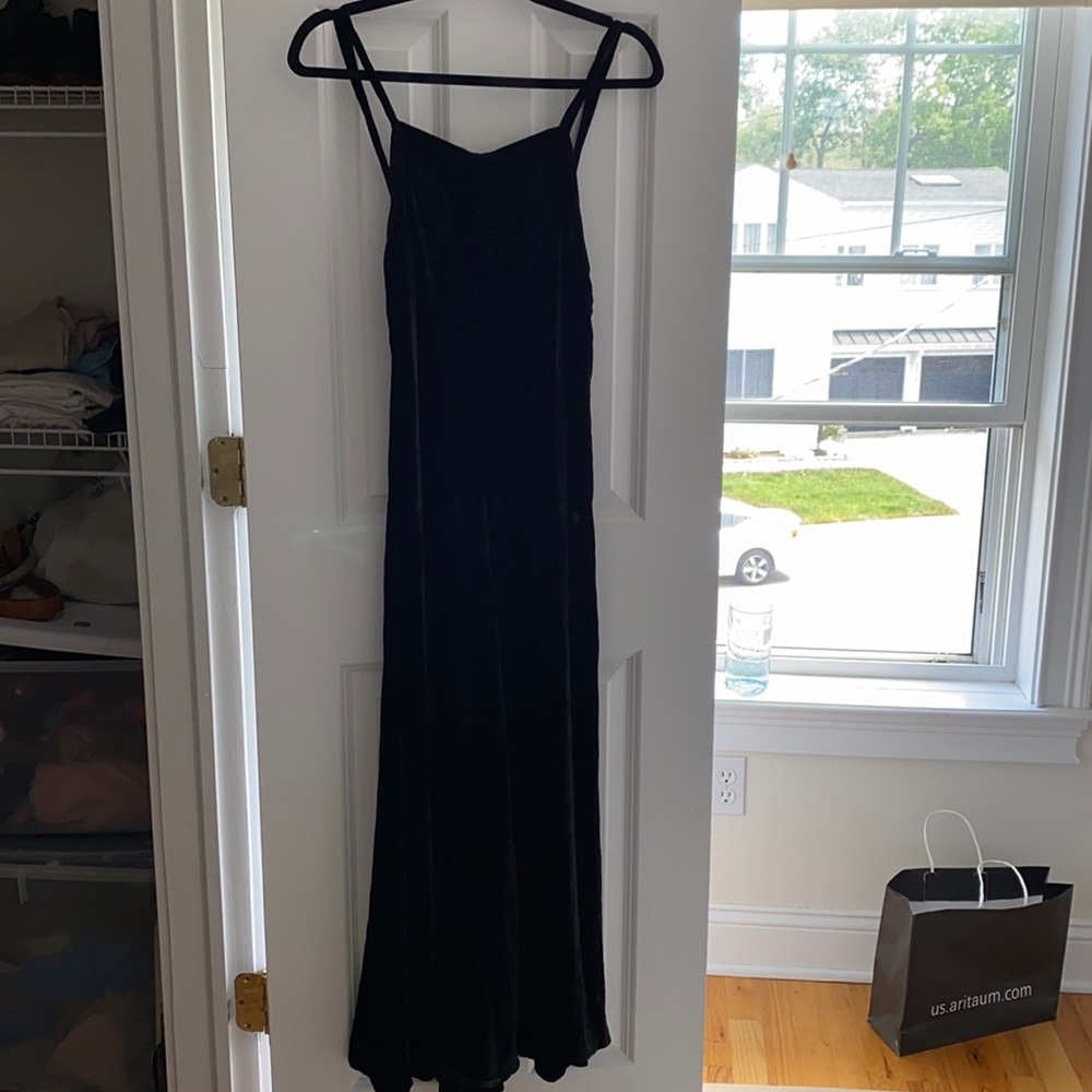 Prada velvet gown.